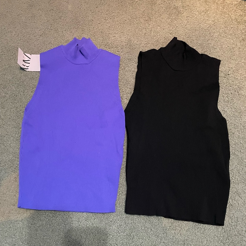 Zara Turtle Neck Tank Top Set